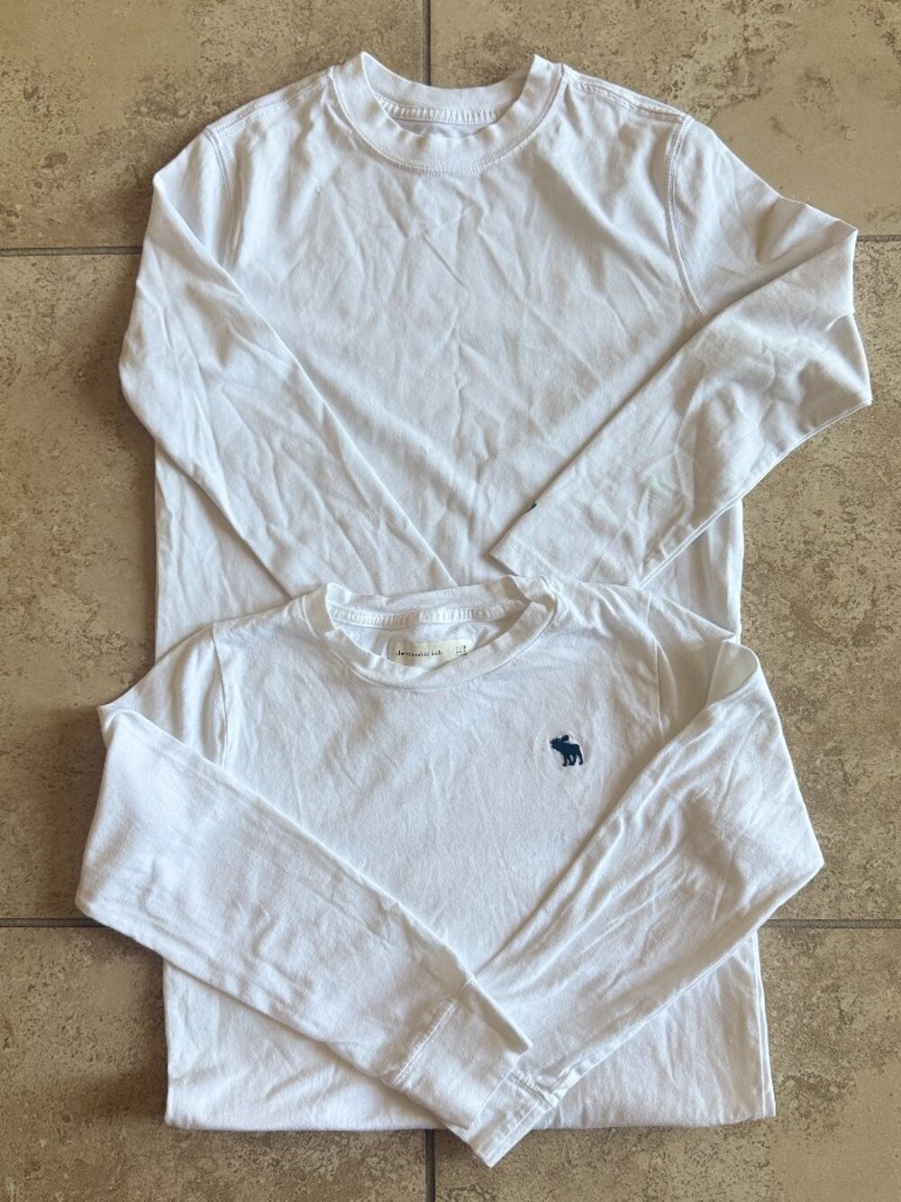 Insect Shield Youth UPF Wicking LS & Abercrombie & Fitch LS White T-Shirt